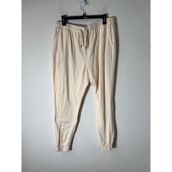 Wanliss Off White Pull On Sweat Pants Sz XXL - Picture 1 of 3